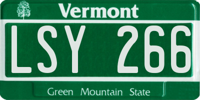 VT license plate LSY266