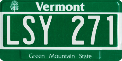 VT license plate LSY271