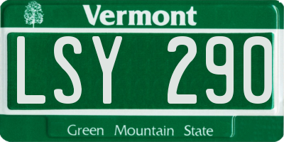 VT license plate LSY290