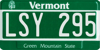VT license plate LSY295