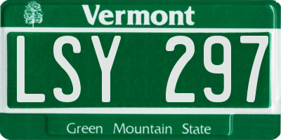 VT license plate LSY297