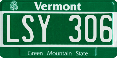 VT license plate LSY306