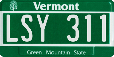 VT license plate LSY311