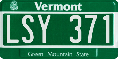 VT license plate LSY371