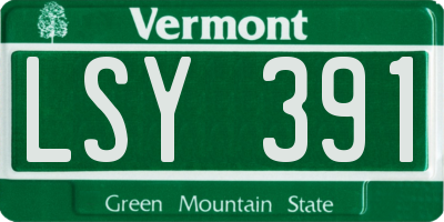 VT license plate LSY391
