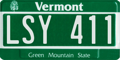 VT license plate LSY411