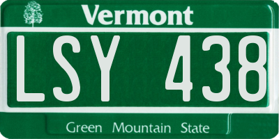 VT license plate LSY438