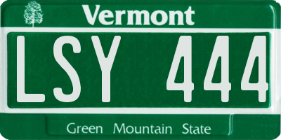 VT license plate LSY444