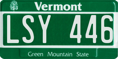 VT license plate LSY446