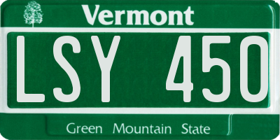 VT license plate LSY450