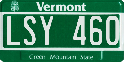 VT license plate LSY460