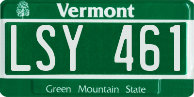 VT license plate LSY461