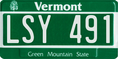 VT license plate LSY491