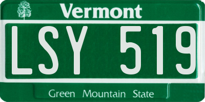 VT license plate LSY519