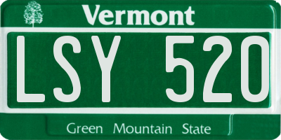 VT license plate LSY520