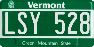 VT license plate LSY528