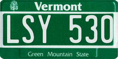 VT license plate LSY530