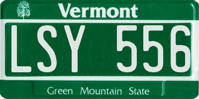 VT license plate LSY556