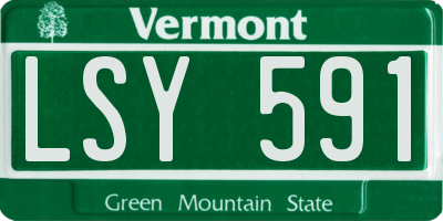 VT license plate LSY591