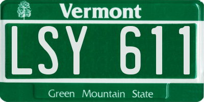 VT license plate LSY611