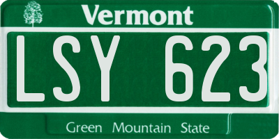 VT license plate LSY623