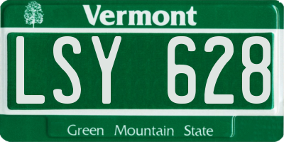 VT license plate LSY628
