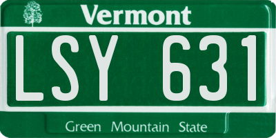 VT license plate LSY631