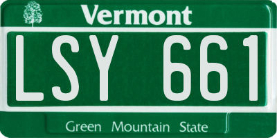 VT license plate LSY661