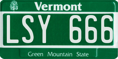 VT license plate LSY666