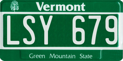 VT license plate LSY679
