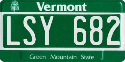 VT license plate LSY682