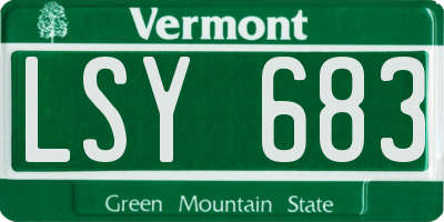 VT license plate LSY683