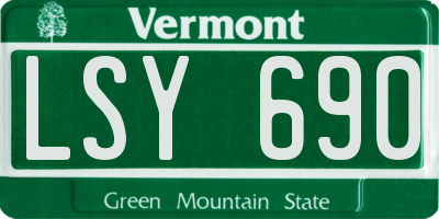 VT license plate LSY690