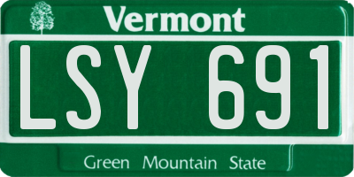 VT license plate LSY691