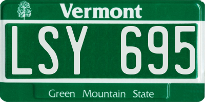 VT license plate LSY695