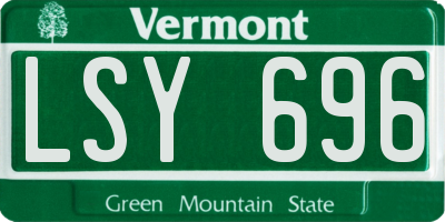 VT license plate LSY696