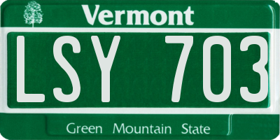 VT license plate LSY703