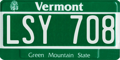 VT license plate LSY708
