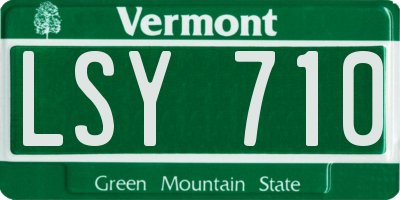 VT license plate LSY710