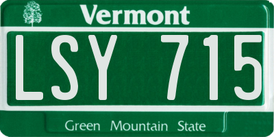 VT license plate LSY715