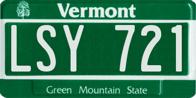 VT license plate LSY721