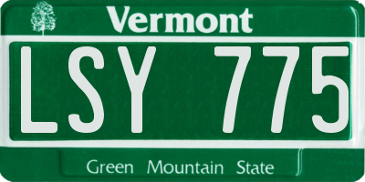 VT license plate LSY775