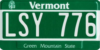 VT license plate LSY776