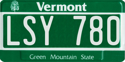 VT license plate LSY780