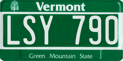 VT license plate LSY790