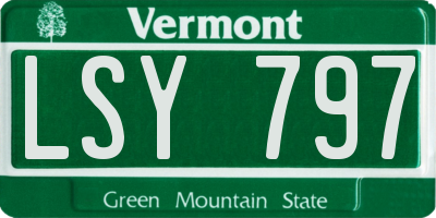 VT license plate LSY797
