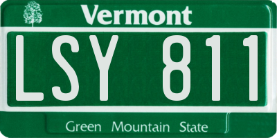 VT license plate LSY811