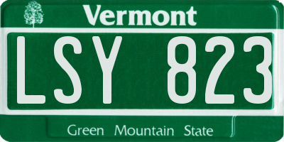 VT license plate LSY823