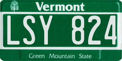 VT license plate LSY824