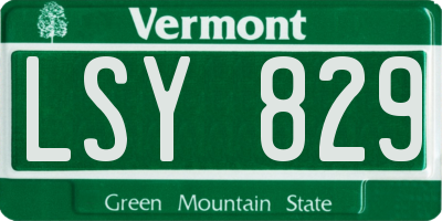 VT license plate LSY829